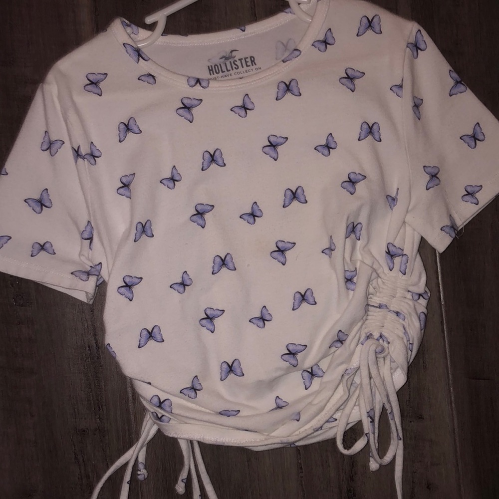 Hollister baby tee with butterflies